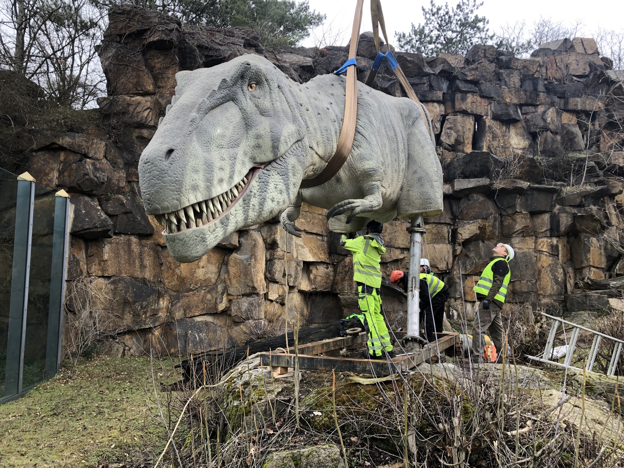 Endspurt beim Aufbau der Dinosaurier-Ausstellung im Tierpark Berlin -  Tierpark Berlin